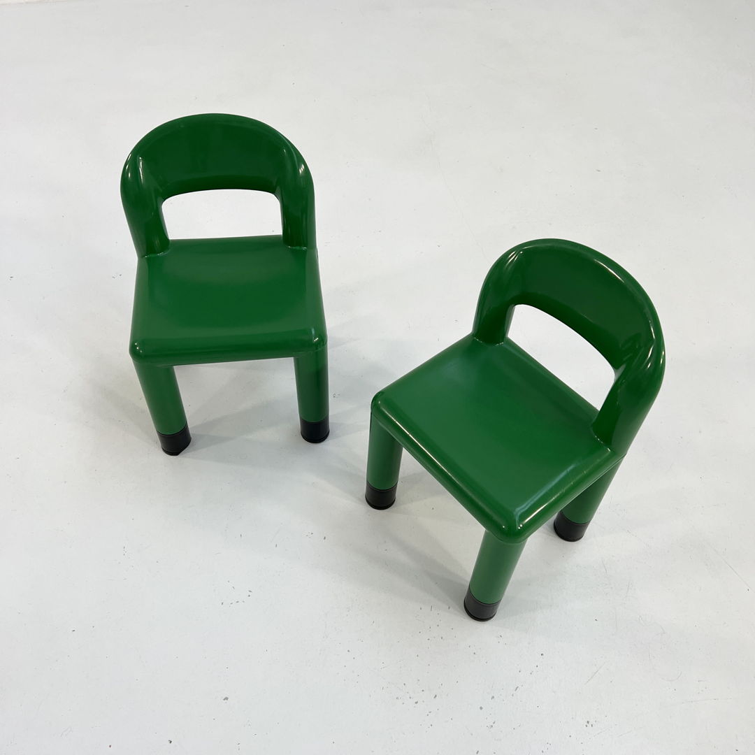 Pair of Green Kids Chair from Omsi Italy, 2000s