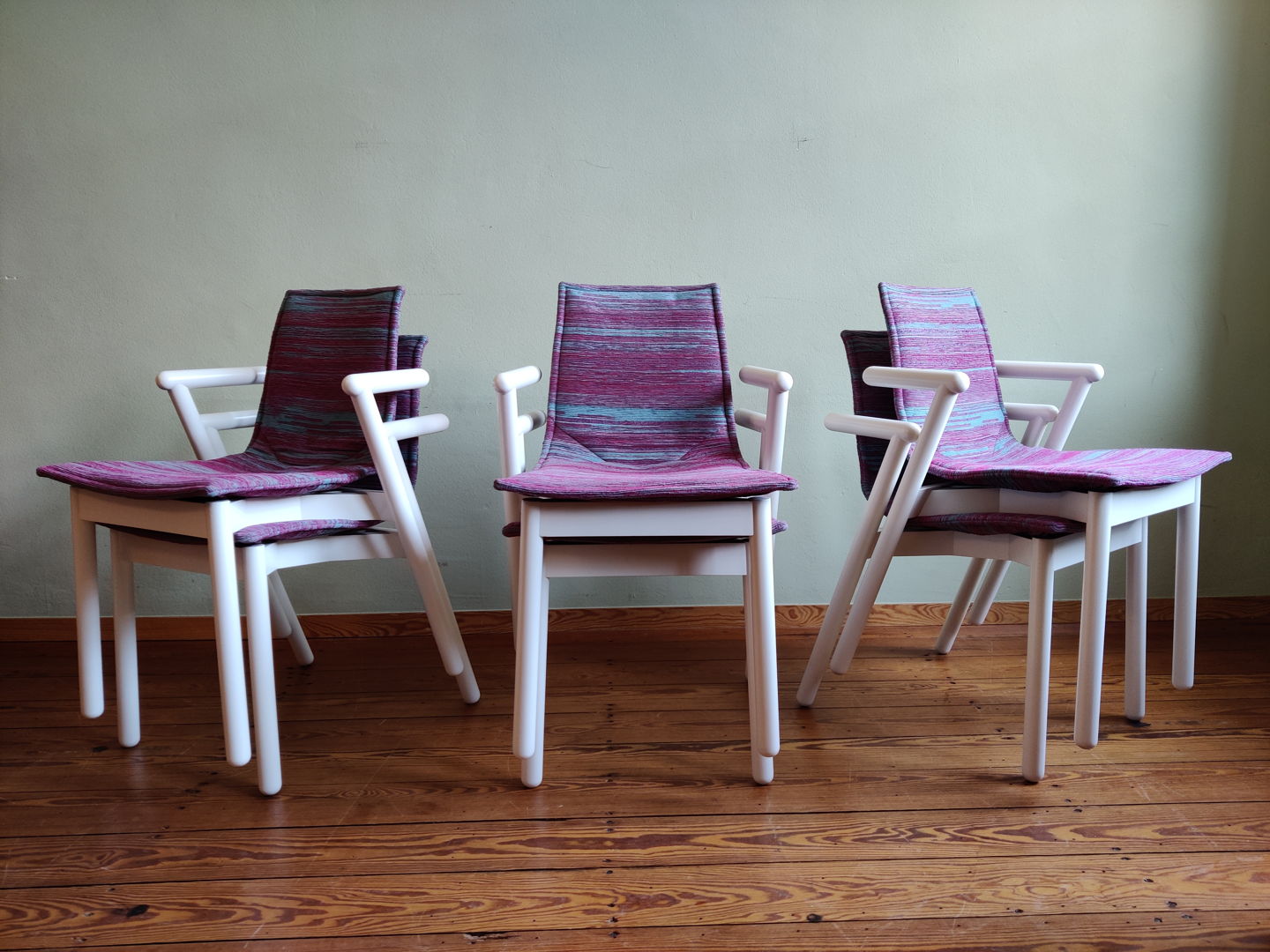 6x Cassina Villabianca dining chair by Vico Magistretti