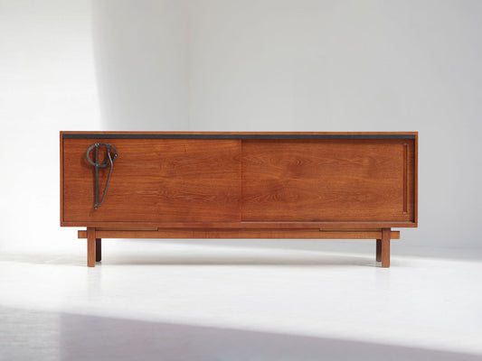 Midcentury wooden sideboard by J. Batenburg and E. Souply for MI Belgium 1960s.